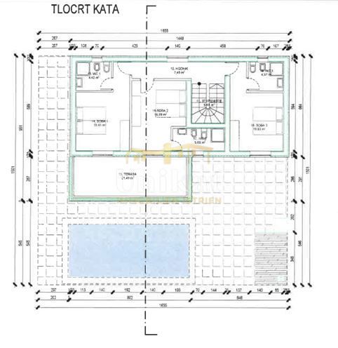 Načrtovana hiša z bazenom - 3 spalnice